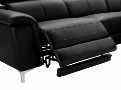 Vente-unique Sofá Relax|Sofá rinconera relax de piel ángulo derecho SITIA