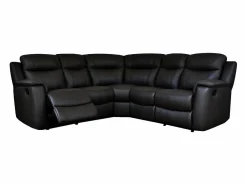 Vente-unique Sofá rinconera relax de Cuero vacuno color EVASION Negro Discount