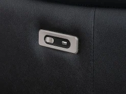 LINEA SOFA Sofá rinconera relax de piel de calidad superior - Ángulo derecho - PEDRERA Negro Discount