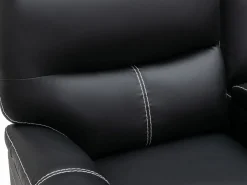 Sofá rinconera relax: manual de piel sintética negra CANBY^Vente-unique Discount