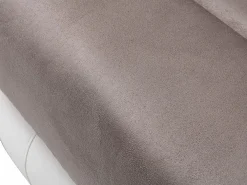 Sofá rinconera relax: manual gris y blanco de microfibra y piel sintética TOLZANO^Vente-unique Sale