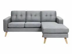 Sofá rinconera reversible de tela jaspeado patas de madera BARTOLOME^Vente-unique Clearance