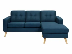 Sofá rinconera reversible de tela oscuro patas de madera BARTOLOME^Vente-unique Clearance