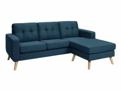 Sofá rinconera reversible de tela oscuro patas de madera BARTOLOME^Vente-unique Clearance