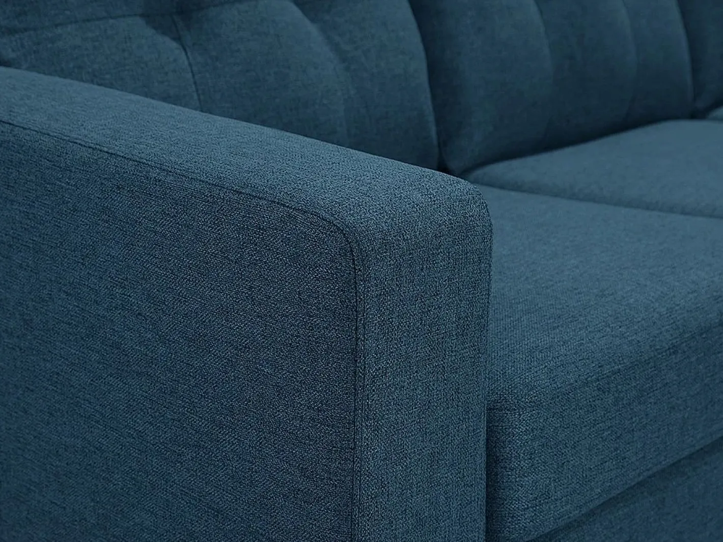 Sofá rinconera reversible de tela oscuro patas de madera BARTOLOME^Vente-unique Clearance