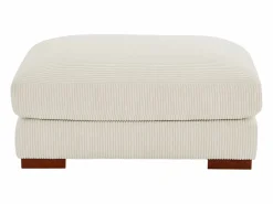 Vente-unique Sofá rinconera reversible y puf de pana SPERONE de Pascal Morabito Beige Clearance