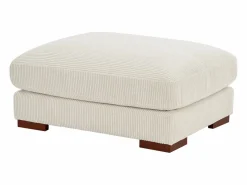 Vente-unique Sofá rinconera reversible y puf de pana SPERONE de Pascal Morabito Beige Clearance