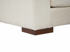 Vente-unique Sofá rinconera reversible y puf de pana SPERONE de Pascal Morabito Beige Clearance