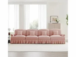 Sofá Modular|Sofá rinconero convertible con puff incluido espuma alta densidad chenilla