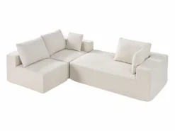 Sofá Modular|Sofá Seccional Modular SucceBuy en Forma de L con Chaise Longue y Cojín