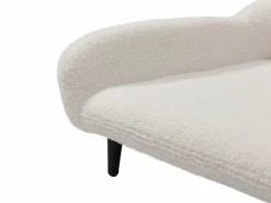 Sofá, sillón, cama para mascotas de tela y madera - L.99 x Alt. .32 cm, blanco ZOLIA^Vente-unique Online
