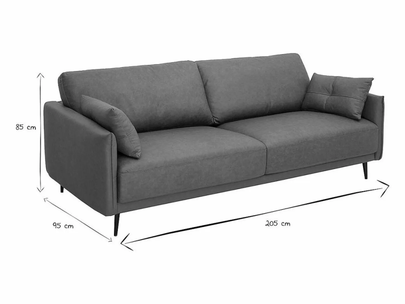 Miliboo Sofá vintage de 3 plazas de cuero marrón y madera oscura DAVEN Marru00f3n Online