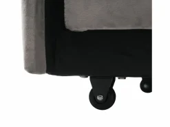 Sofá 83x167x76cm Compacto extensible Ahorra espacio Terciopelo y espuma Con portavasos soporte teléfono oscuro antiguo Gris Online