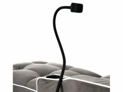 Sofá 83x167x76cm Compacto extensible Ahorra espacio Terciopelo y espuma Con portavasos soporte teléfono oscuro antiguo Gris Online
