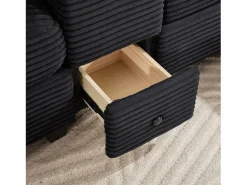 Sofá Modular|Sofá 266x136x82cm moderno multifunción con puf de almacenaje, ideal para salón pana