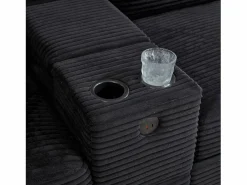 Sofá Modular|Sofá 266x136x82cm moderno multifunción con puf de almacenaje, ideal para salón pana