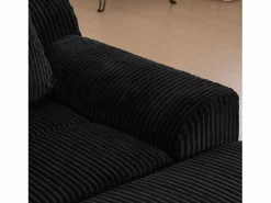 Sofá 147x110x67cm sillón moderno diseño minimalista soporte cómodo tejido de pana para salón^