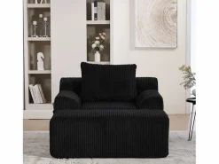 Sofá 147x110x67cm sillón moderno diseño minimalista soporte cómodo tejido de pana para salón^