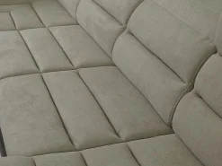 Vente-unique Sofá XXL beige/marrón ángulo derecho BOILEAU Marru00f3n chocolate Best