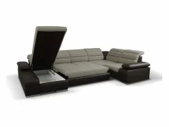 Vente-unique Sofá Xxl|Sofá XXL beige/marrón ángulo izquierdo BOILEAU - Barato