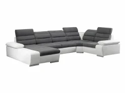 Vente-unique Sofá Xxl|Sofá XXL gris/blanco ángulo izquierdo BOILEAU - Sofá barato