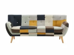 Vente-unique Conjunto Sofá Y Sillón|Sofá y sillón SERTI II de 3 plazas en tejido patchwork