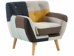 Vente-unique Conjunto Sofá Y Sillón|Sofá y sillón SERTI II de 3 plazas en tejido patchwork