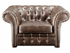 Sofa 3+2+1 plazas chesterfield de piel envejecida CLOTAIRE^Vente-unique Online