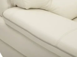 Vente-unique Sofa 3+1 plazas de piel de becerro blanco THIBAULT Marfil Sale