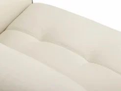 Vente-unique Sofa 3+2 plazas de piel de becerro blanco THIBAULT Marfil