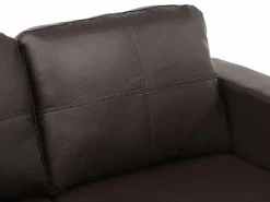 Vente-unique Sofa 2 plazas de piel sintetica color marrón ACKLEY Marru00f3n chocolate Sale