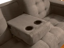 Sofa cama 3 plazas clic-clac de microfibra, marrón DEVONSHIRE^Vente-unique Hot