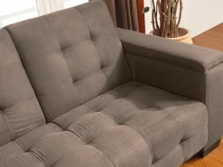 Sofa cama 3 plazas clic-clac de microfibra, marrón DEVONSHIRE^Vente-unique Hot