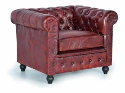 Giner y colomer Sofa chester piel natural Marru00f3n Best