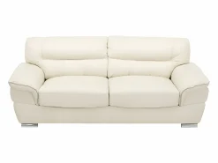 Sofa de 3 plazas de piel de becerro blanco THIBAULT^LINEA SOFA New