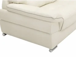 Sofa de 3 plazas de piel de becerro blanco THIBAULT^LINEA SOFA New