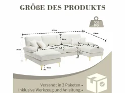 Sofá Modular|Sofa en U grande sofa modular moderno apoyo ergonomico chenilla salon