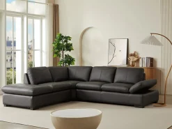 Sofa rinconera de piel, marrón, angulo izquierdo ONYX II^LINEA SOFA Discount