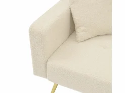 Sofá-cama con función de cama, ángulo ajustable, patas doradas, con cojines y bolsillos de almacenamiento laterales,^KOMHTOM Sale