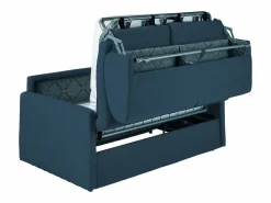 Vente-unique Sofá-cama de apertura exprés terciopelo azul CALIFE Azul oscuro