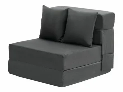 Sofá-Cama Plegable SucceBuy, 3 en 1 Plegable con 2 Almohadas, Gris Oscuro, Individual Gris antracita Sale