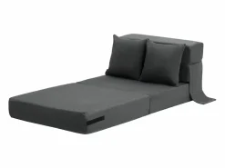 Sofá-Cama Plegable SucceBuy, 3 en 1 Plegable con 2 Almohadas, Gris Oscuro, Individual Gris antracita Sale