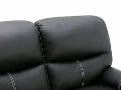 Sofás 2 plazas relax de piel sintética negra 5 niveles de inclinación CANBY^Vente-unique