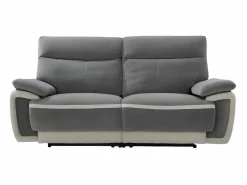 Sofás de 3 plazas y 2 plazas relax eléctrico de terciopelo con bandas crudo METTI^Vente-unique Clearance