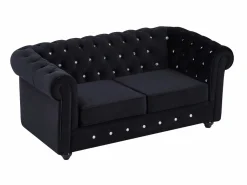 Sofás de 3 plazas y 2 plazas de terciopelo con botones de efecto cristal CHESTERFIELD^Vente-unique Online