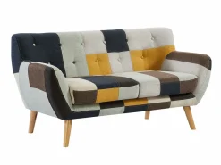 Vente-unique Sofás SERTI II de 3 y 2 plazas en tejido patchwork Multicolor Outlet