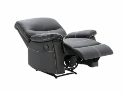 Vente-unique Sofás y sillón relax de piel sintética negra CANBY Negro