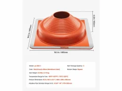 Solapas de Techo SucceBuy Lote de 2 en Silicona de Alta Temperatura para Tubos de 17 a 36cm^