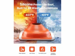 Cañería|Soleras de Techo SucceBuy Lote de 2 de Metal para Tubos de 16cm a 30cm, Solera de Tubo de Techado Flexible de Silicona, para Chimeneas, Respiraderos