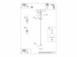 Sollux Lighting Lámpara Suspendida|Sollux Alino Plafón colgante Dome